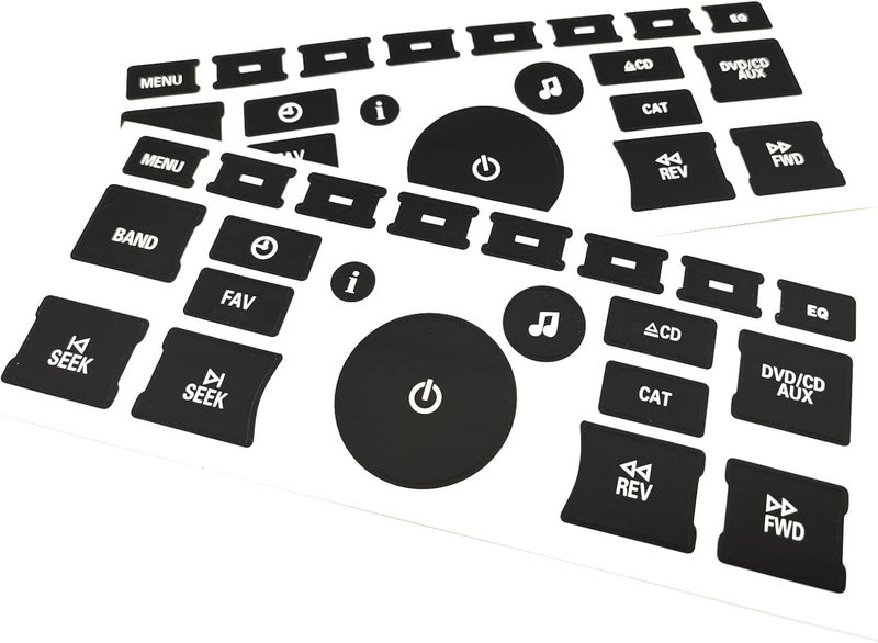 AtticZone Radio Dash Button Repair Kit Stickers Decals Compatible with GM GMC Yukon Acadia Sierra, Chevrolet Silverado Tahoe Suburban 2006-2014, 2Pcs (Radio20 x2) - Image 4